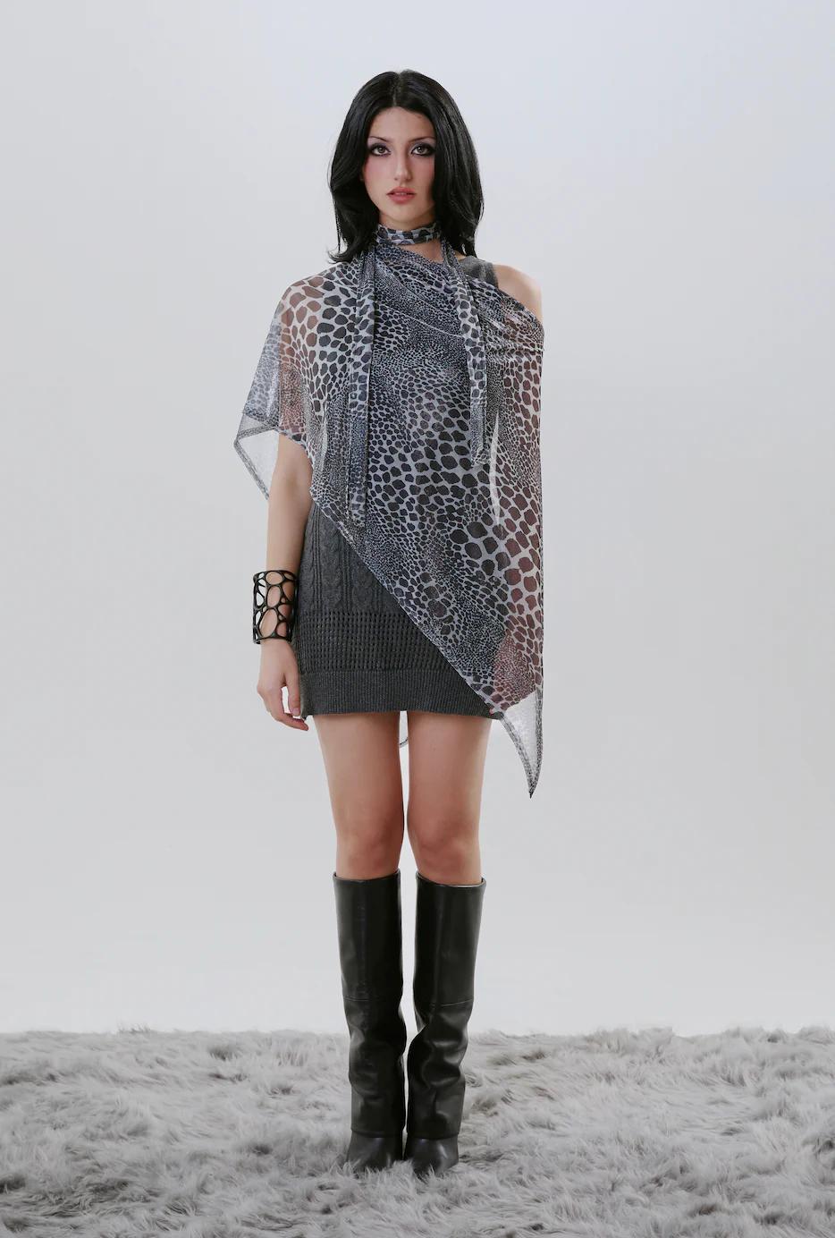 AURIVALE LEOPARD PONCHO