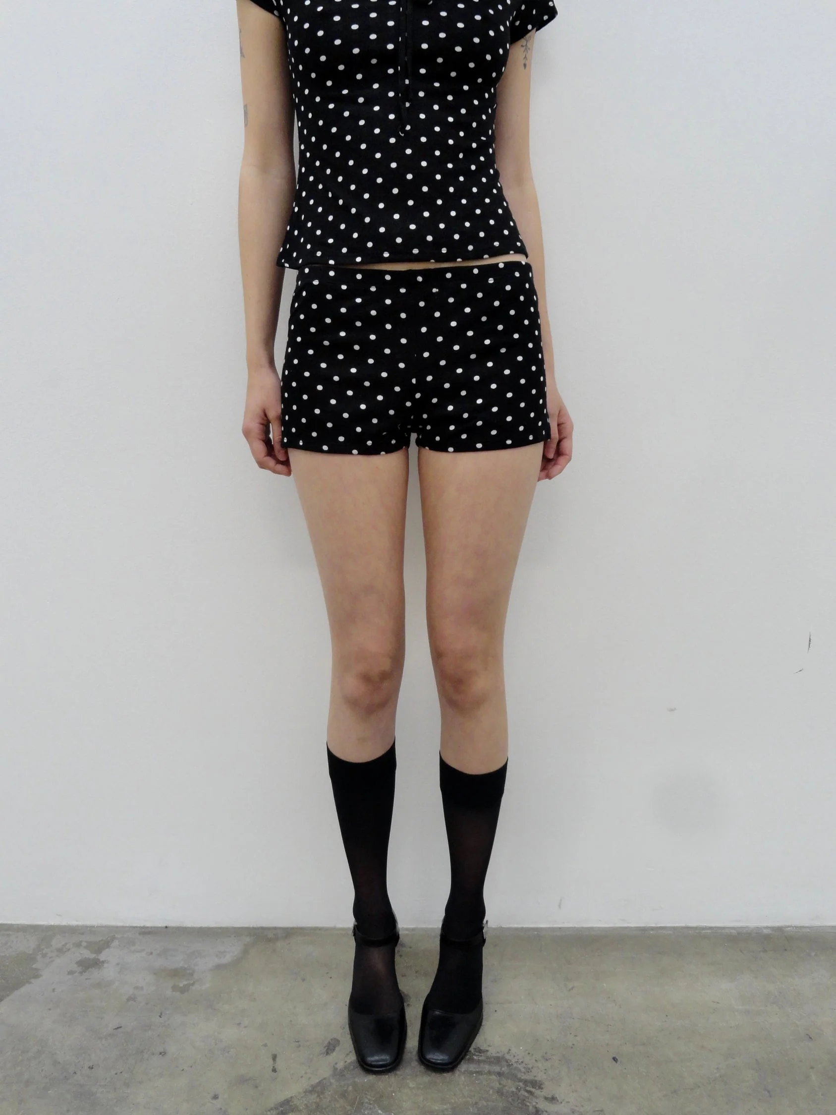 Cleo Hot Shorts in Black Polka Dot - Image 3