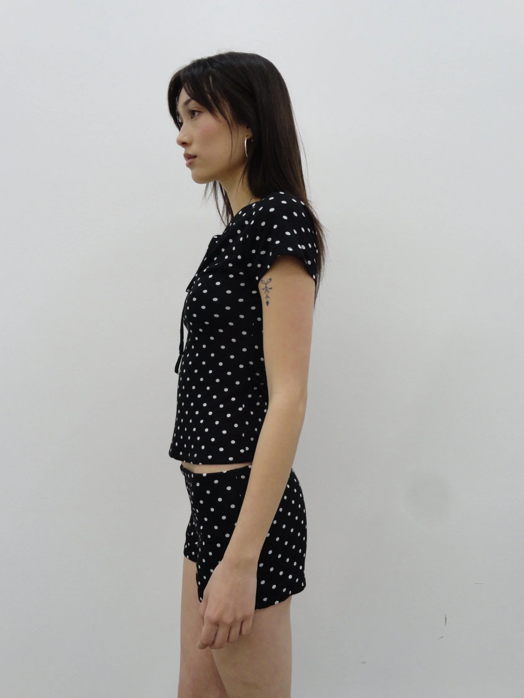 Cleo Hot Shorts in Black Polka Dot - Image 6
