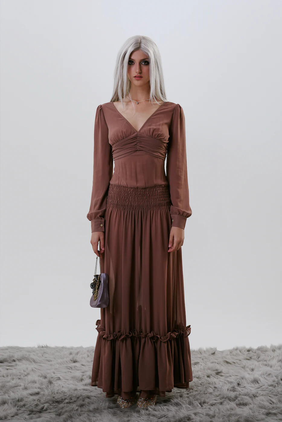 Vault Dress in Mauve