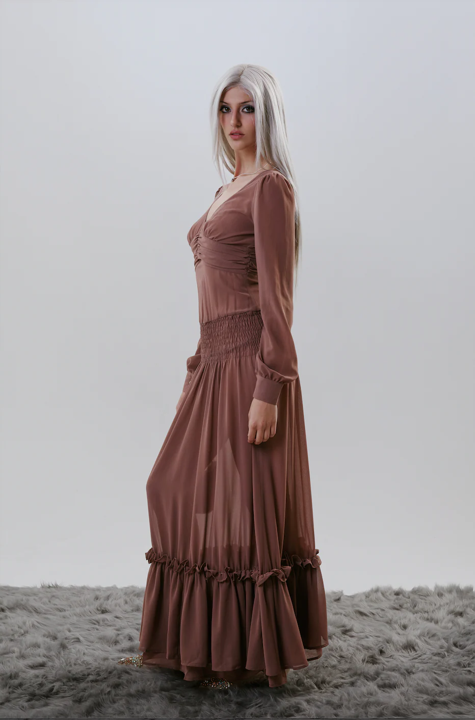 Vault Dress in Mauve - Image 3