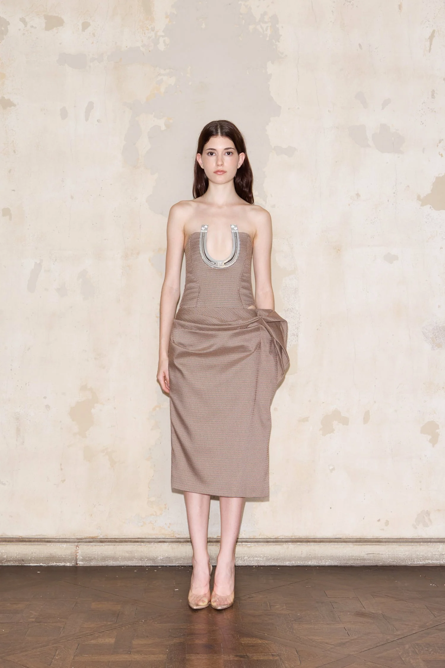 CORSET LIBERTI BEIGE GLENCHECK - Image 6