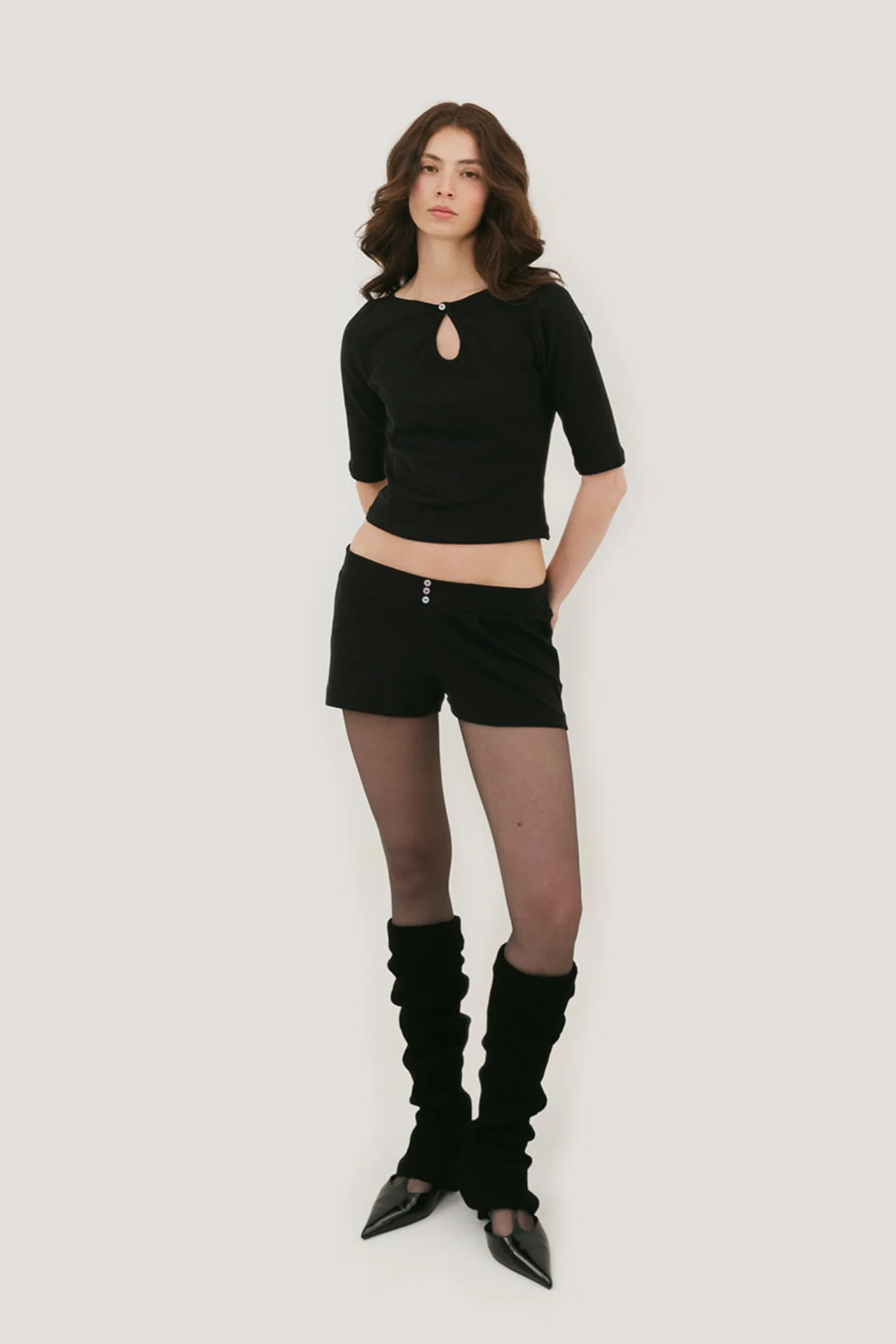 Elena Three Button Mini Short - Image 8