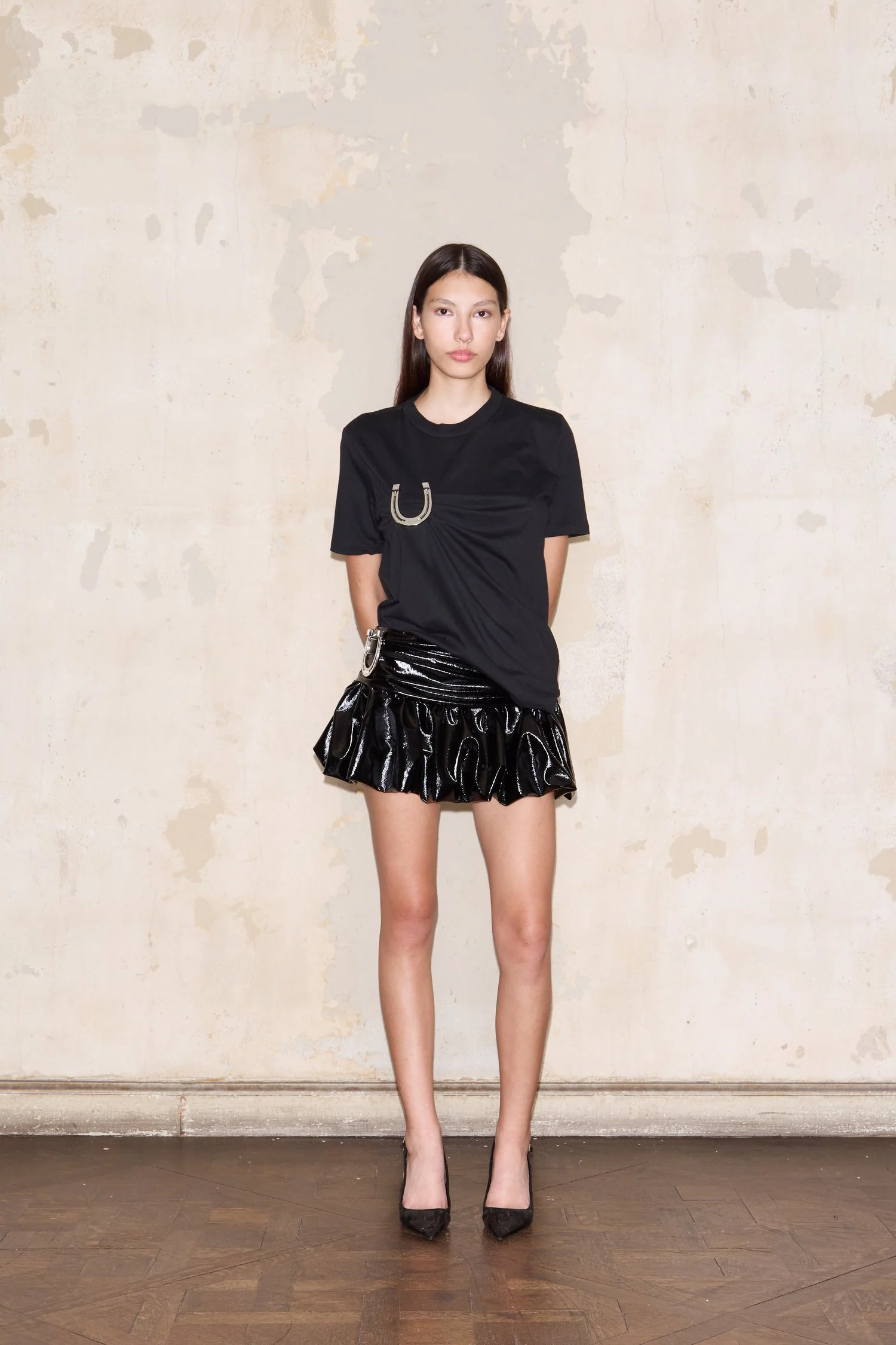 FLORIDA SKIRT SHINY BLACK - Image 4