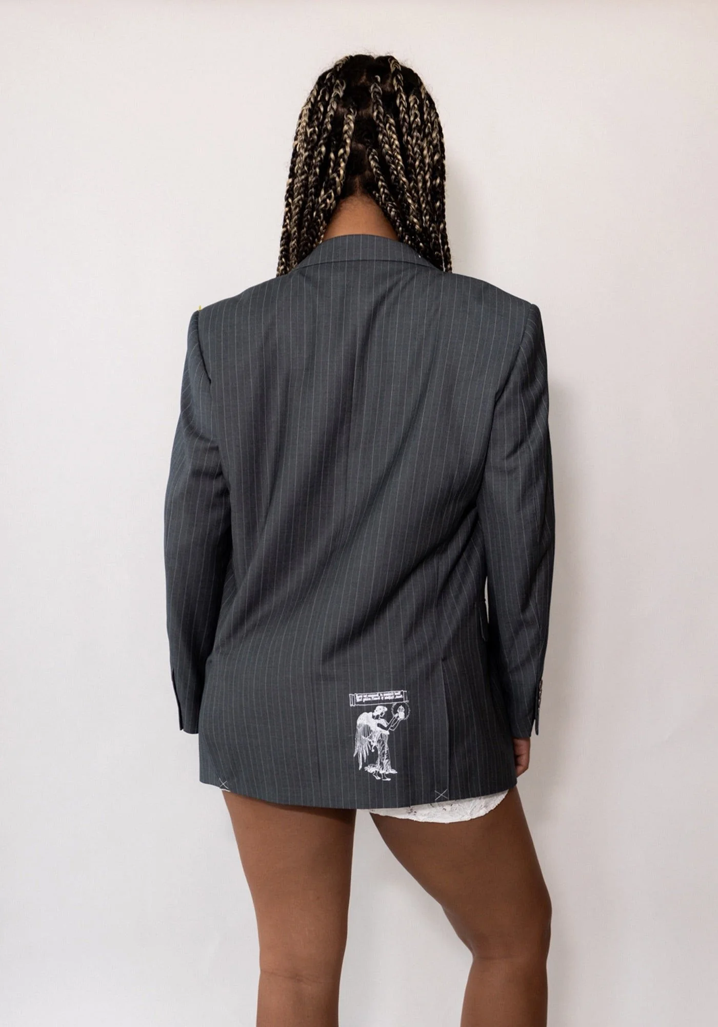 Lincoln Slate Pinstripe Blazer - Image 4