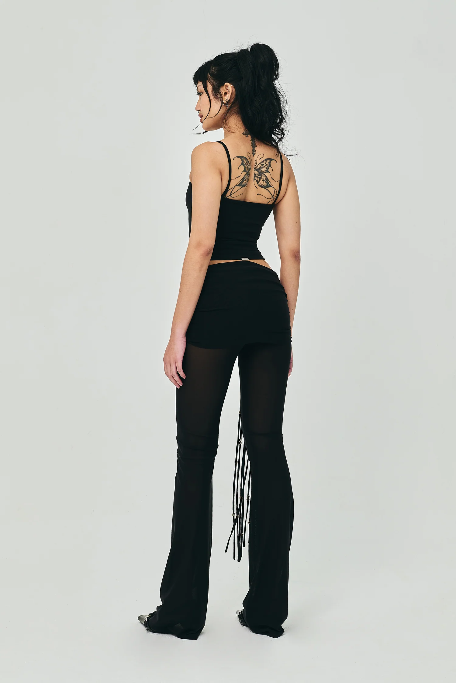 MESH WHIP PANTS BLACK - Image 3
