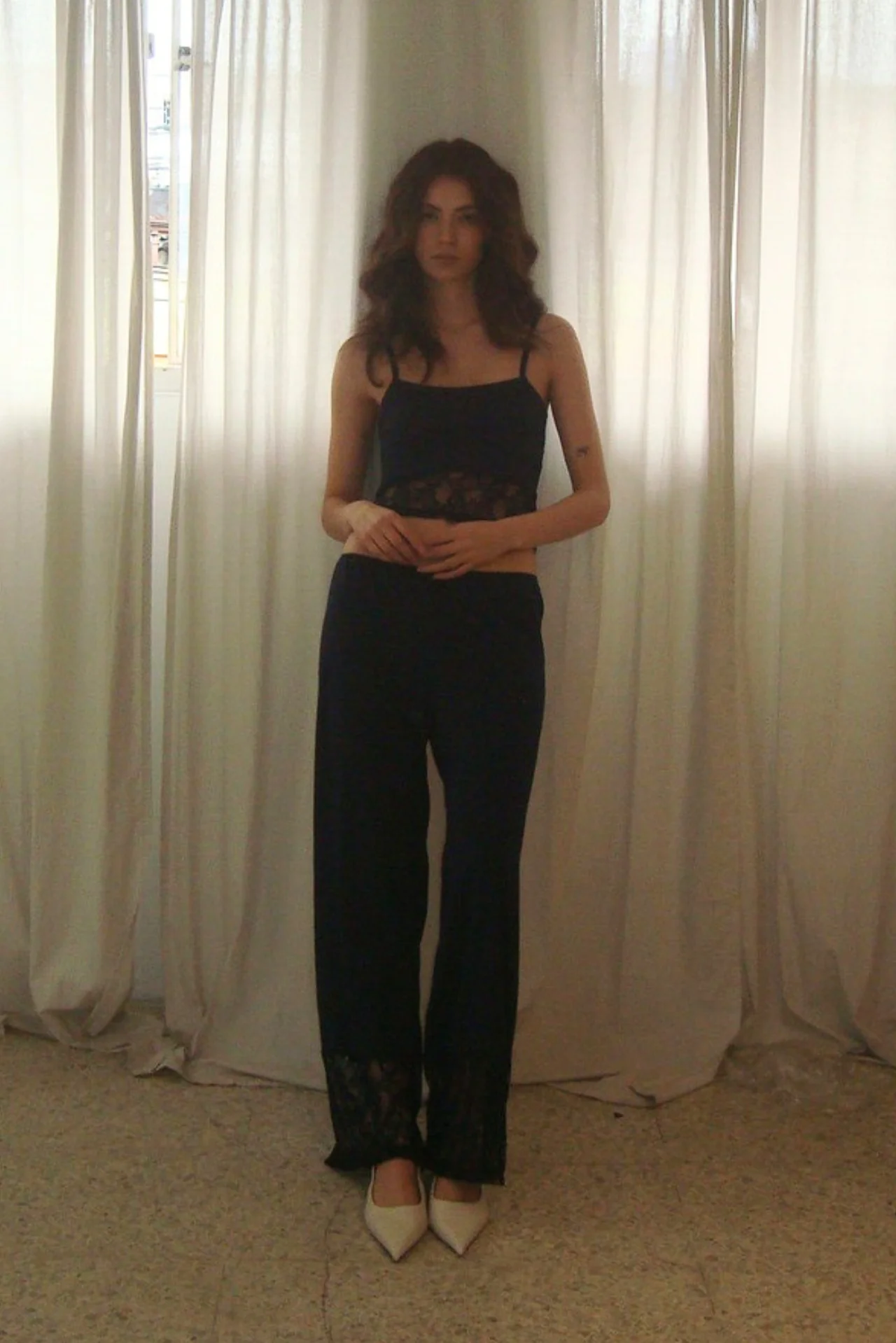 Nina Cotton & Lace Tank Top - Image 12