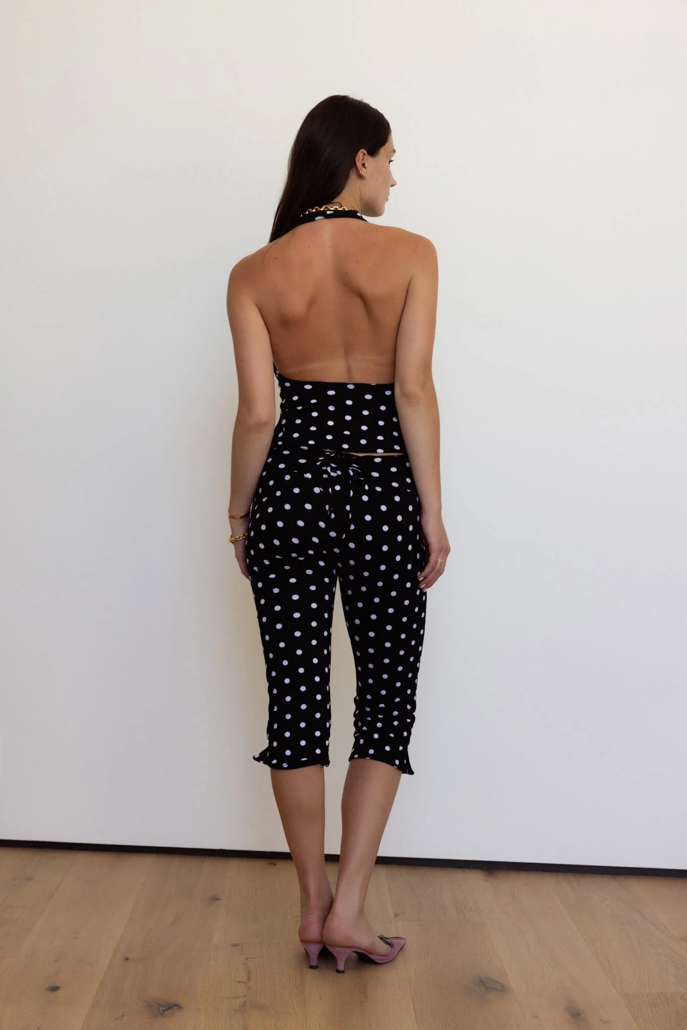 Psyche Capri in Black Polka Dot - Image 3