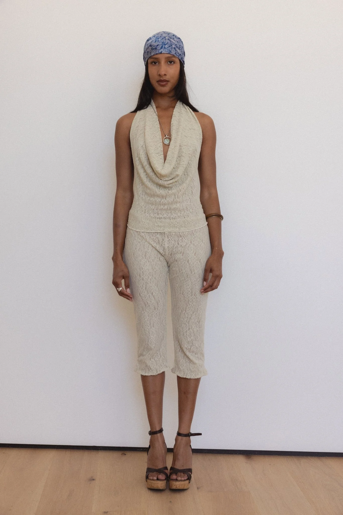 Psyche Capri in Sandstone Lace - Image 3