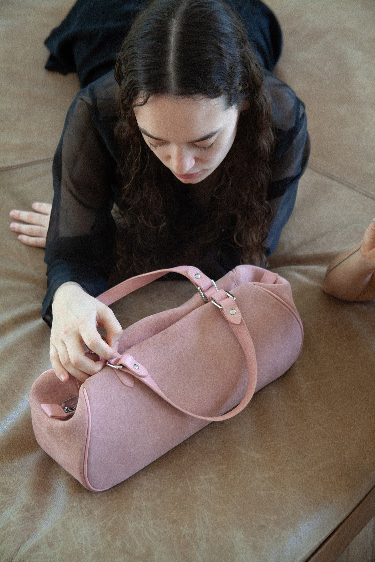 Suede pink Berlinesa bag - Image 7