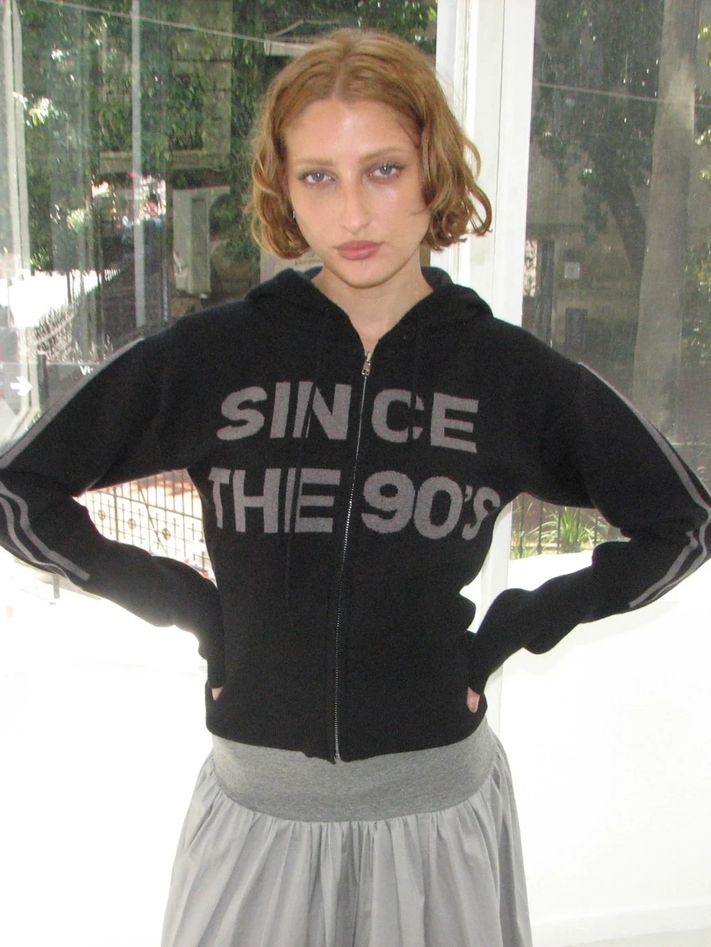 SWEATER SINCE THE 90'S - BLACK WITH GREY LETTERS - Image 2