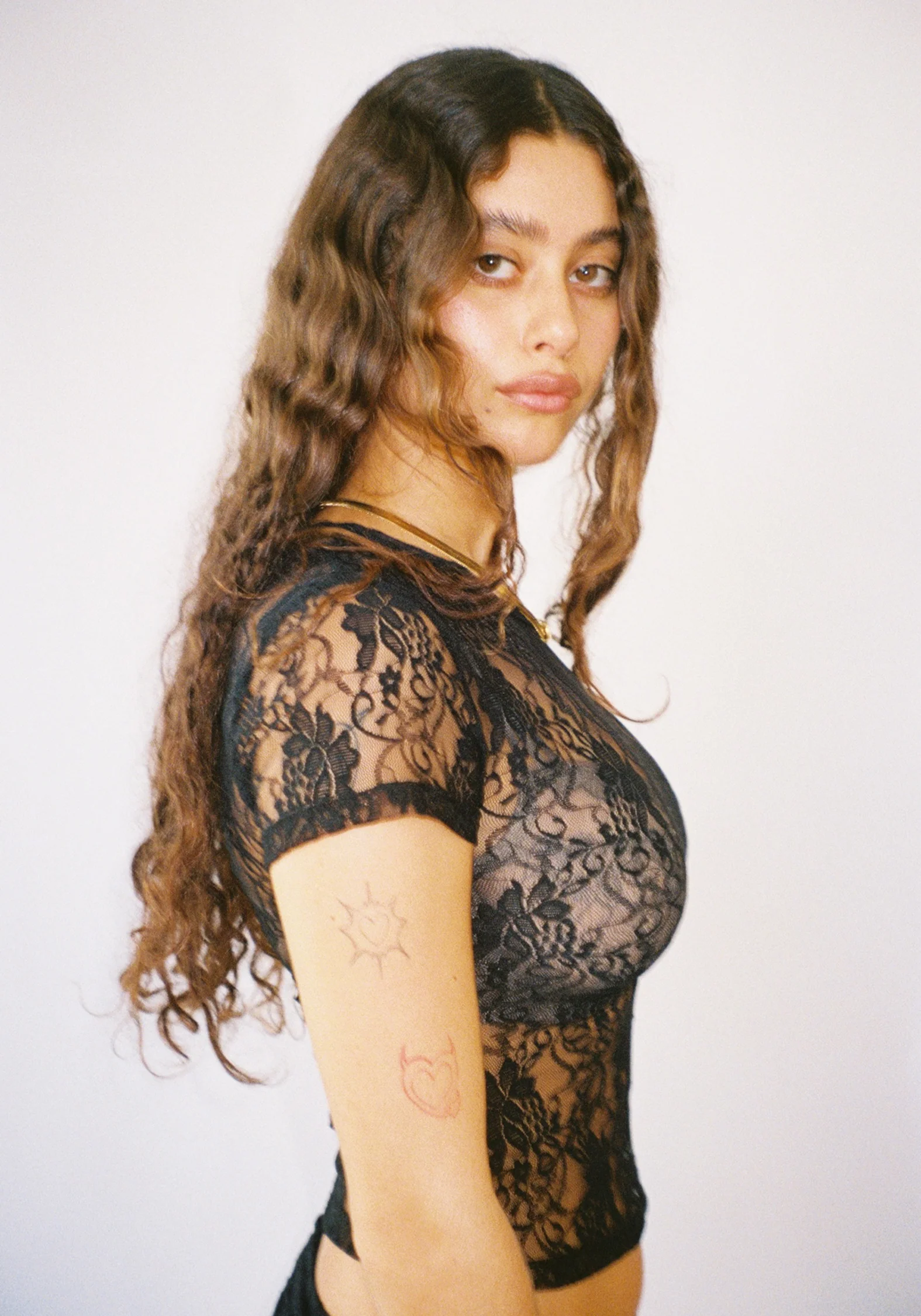 Thalia Baby Tee in Midnight Lace - Image 3